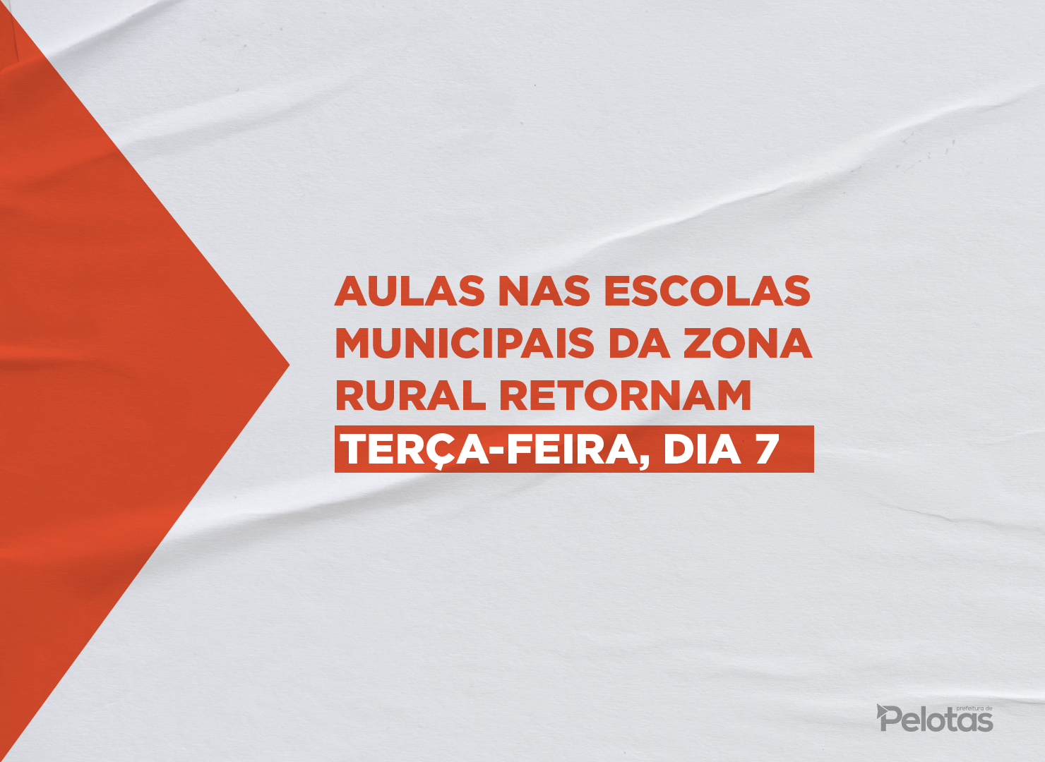 Anúncio foi feito no fim da tarde deste domingo pela secretária de Educação, Adriane Esperança