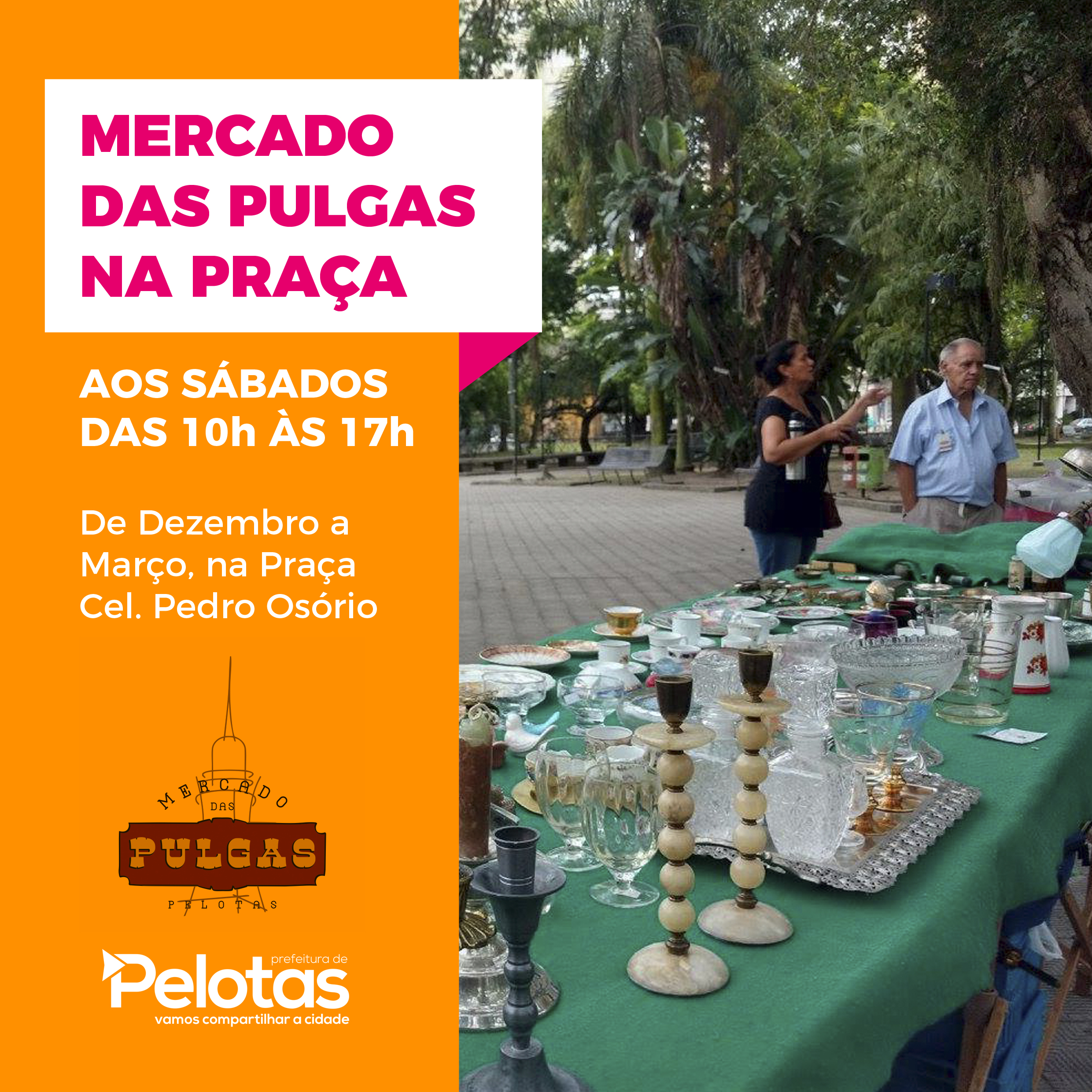 Atividade será no interior da praça até março
