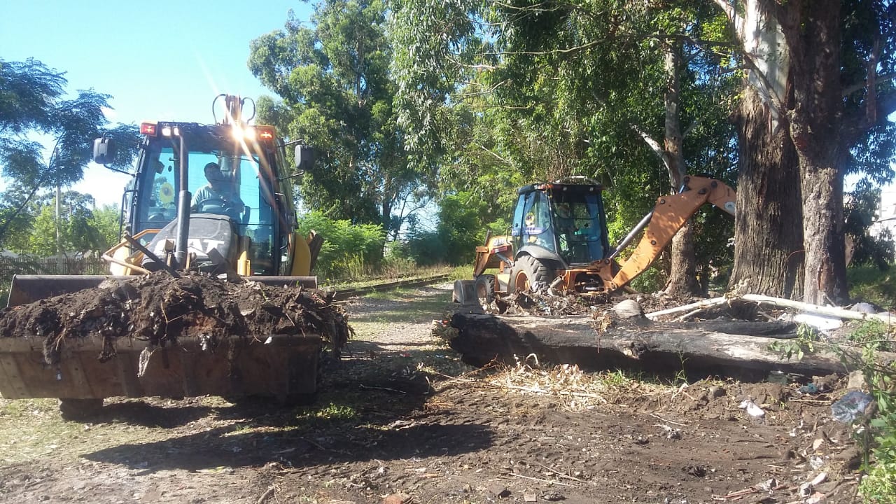Alvo foi o leito da viação férrea no bairro. Ação resultou na remoção de 27 cargas de resíduos