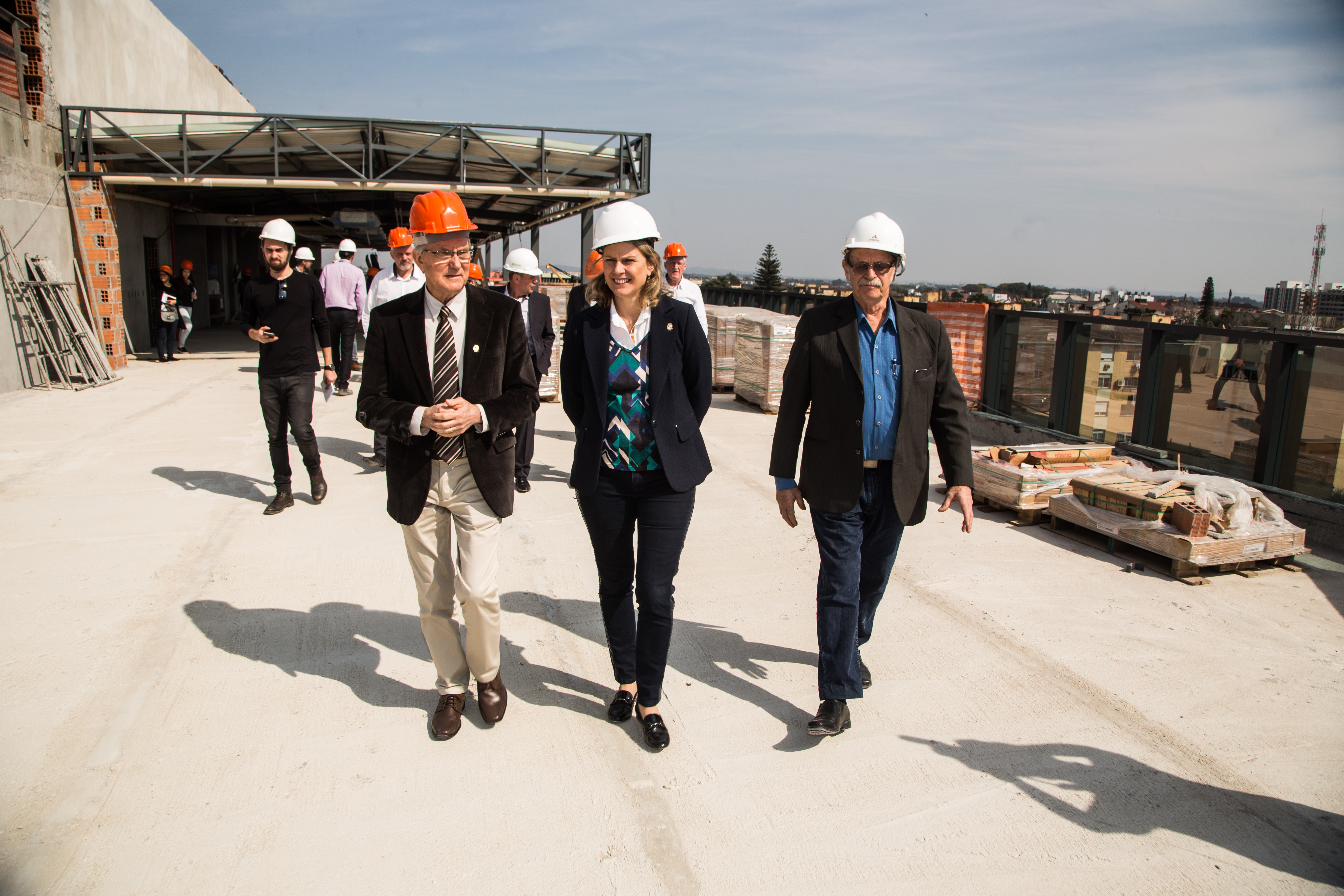 Paula conheceu o projeto e o andamento da construção da quinta unidade da cooperativa em Pelotas, localizada na avenida Dom Joaquim