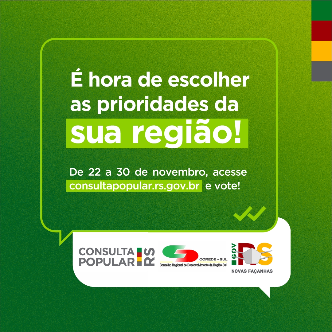 Eleitores devem votar para que Pelotas e a região assegurem recursos no orçamento estadual