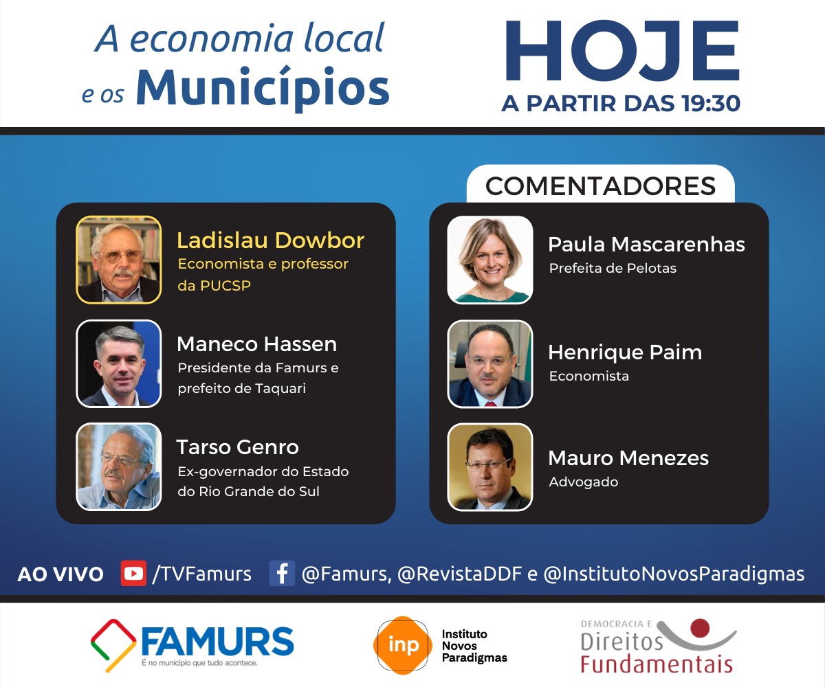 Evento contará com a presença do economista e professor da PUC-SP, Ladislau Dowbor, para falar sobre os desafios da gestão municipal