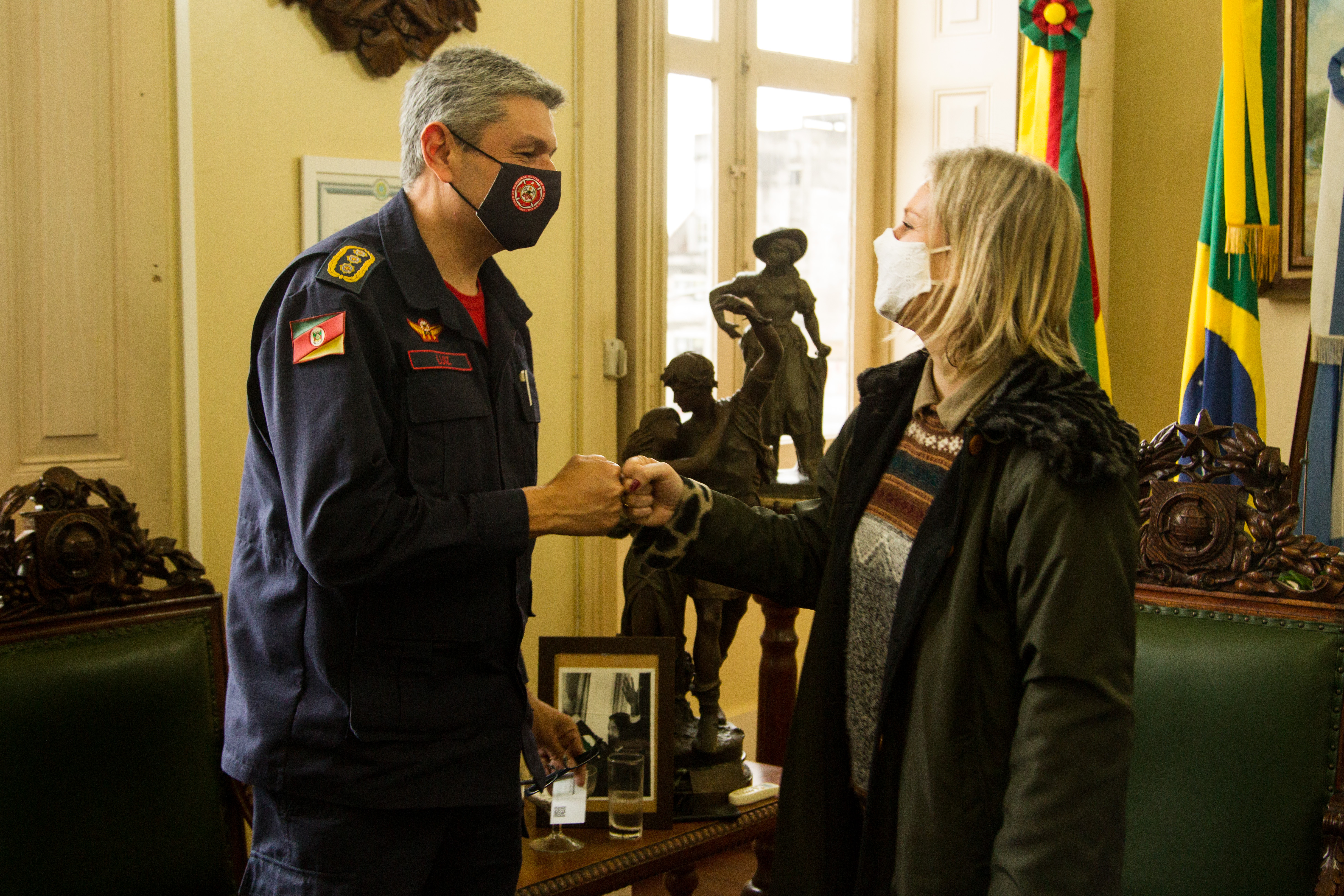 Paula recebeu nesta sexta-feira subcomandante-geral da corporação e destacou a atuação da instituição dentro do Pacto Pelotas Pela Paz
