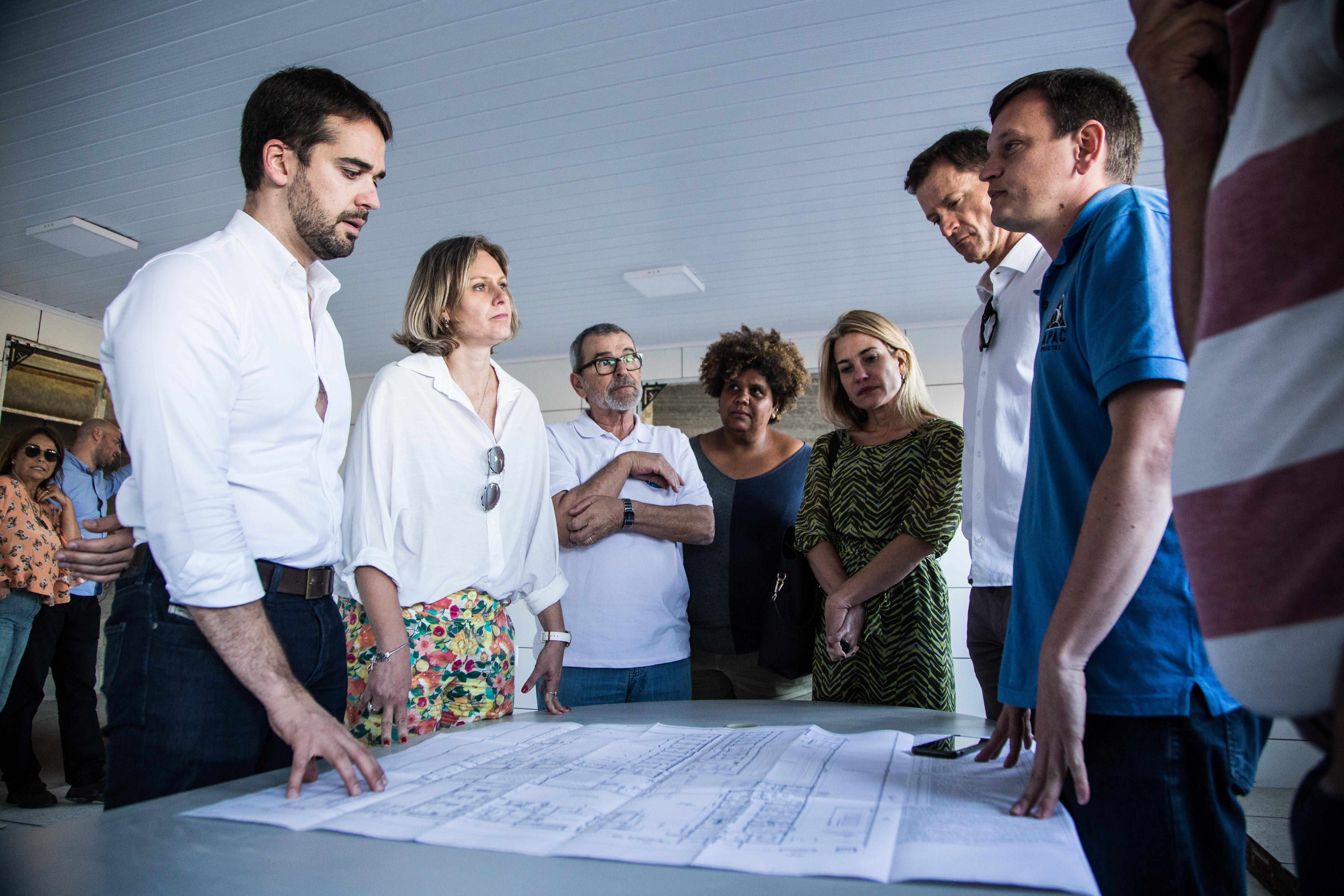 Visita de Eduardo foi acompanhada por Paula Mascarenhas, além de representantes da Prefeitura e do Judiciário