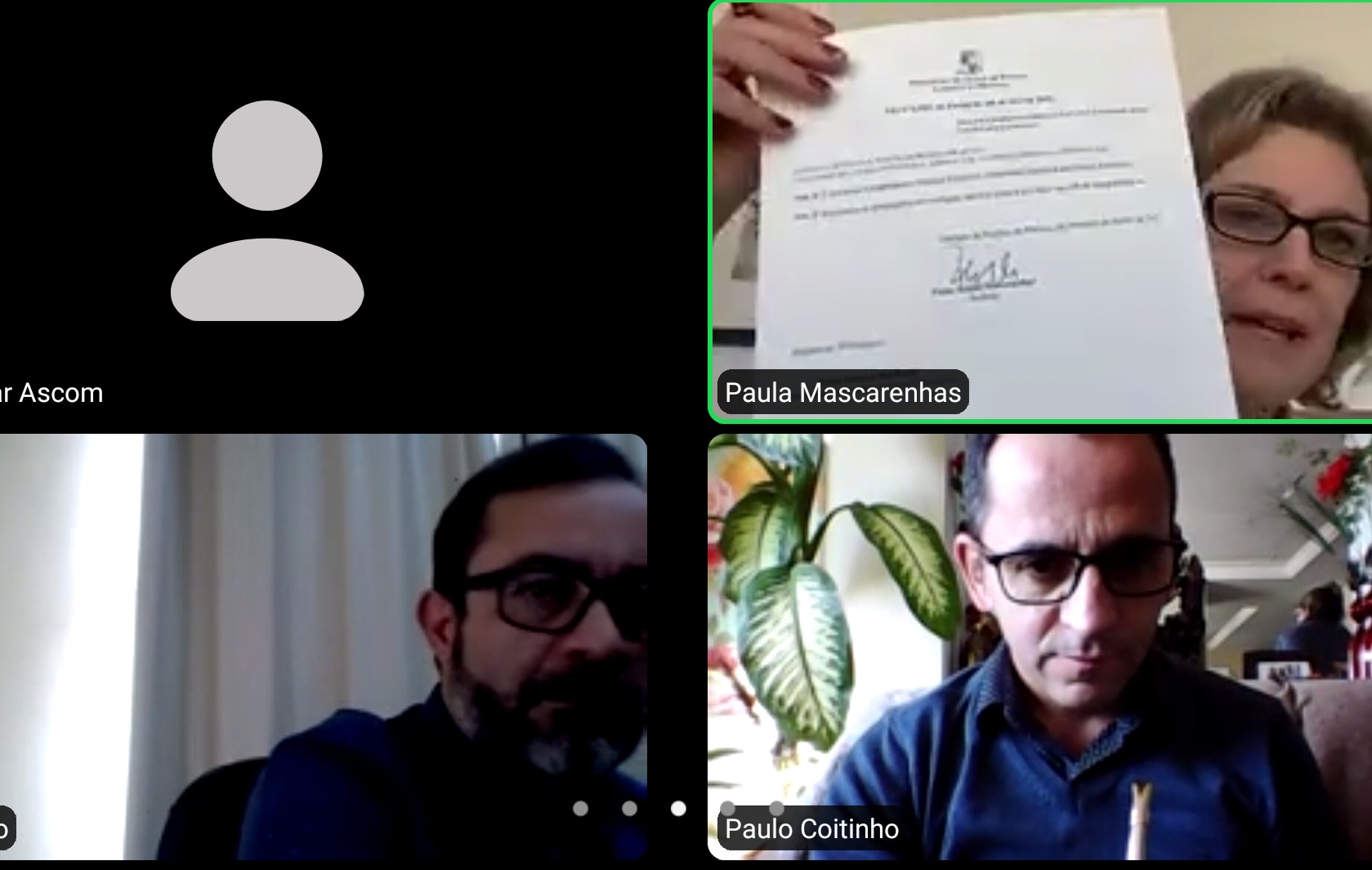 Em reunião virtual com vereadores, Paula destacou a importância para economia da cidade. Outros cinco projetos foram assinados no evento