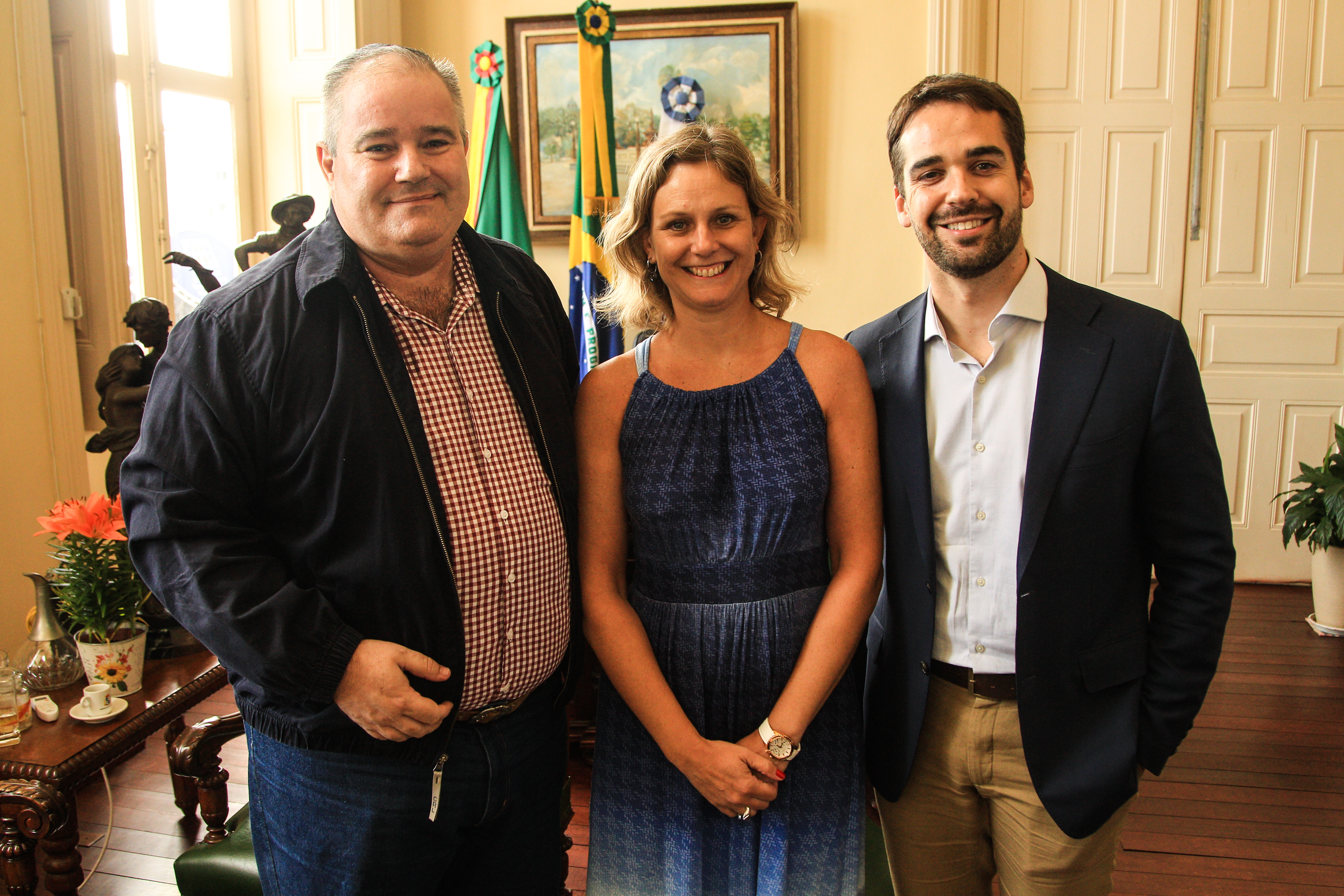 Em Pelotas, secretário nacional de Cultura se reuniu com a prefeita e o governador do Estado