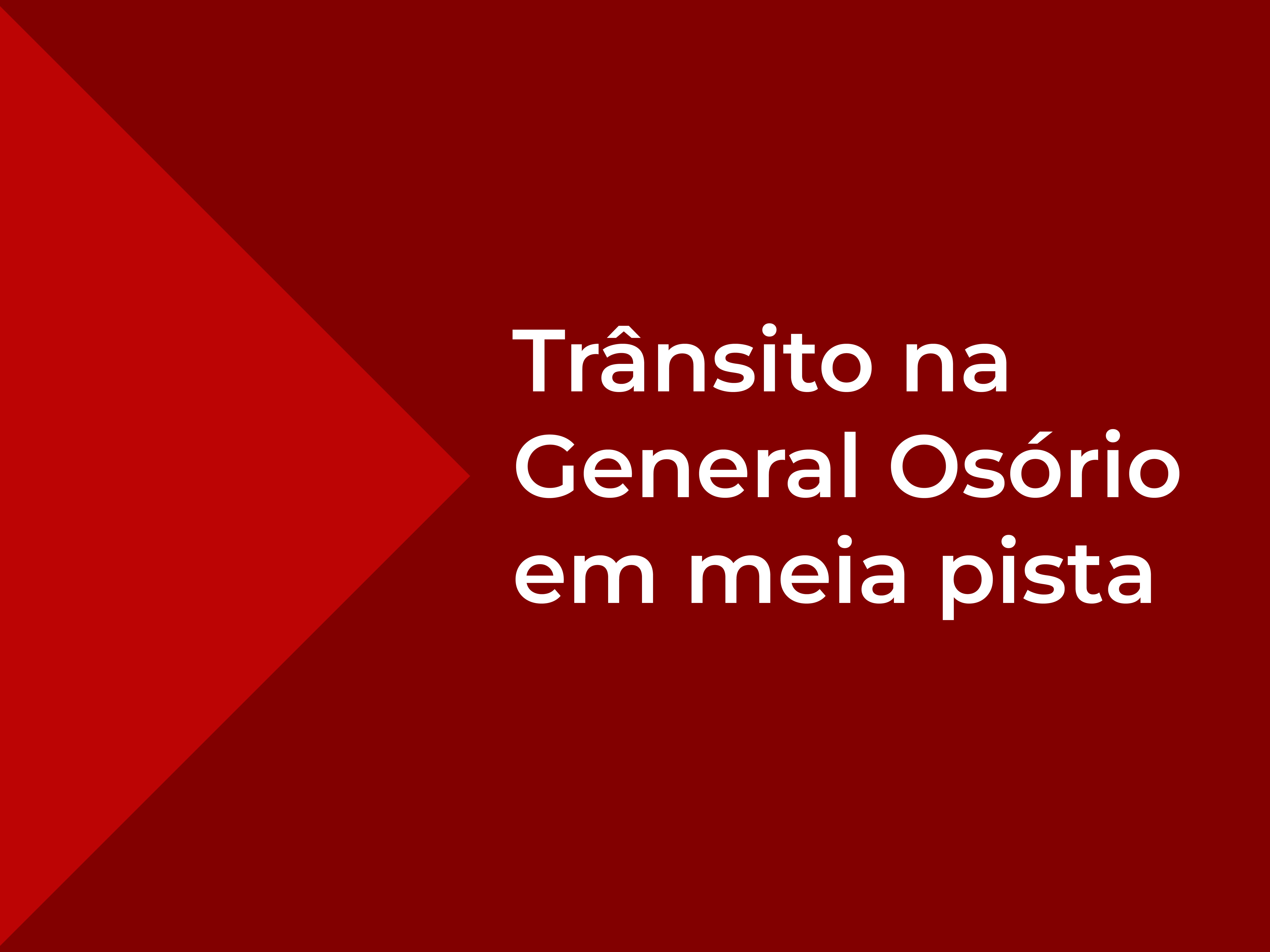 Prefeitura chama atenção de condutores de veículos para que optem por outras vias para se deslocar à área norte da cidade