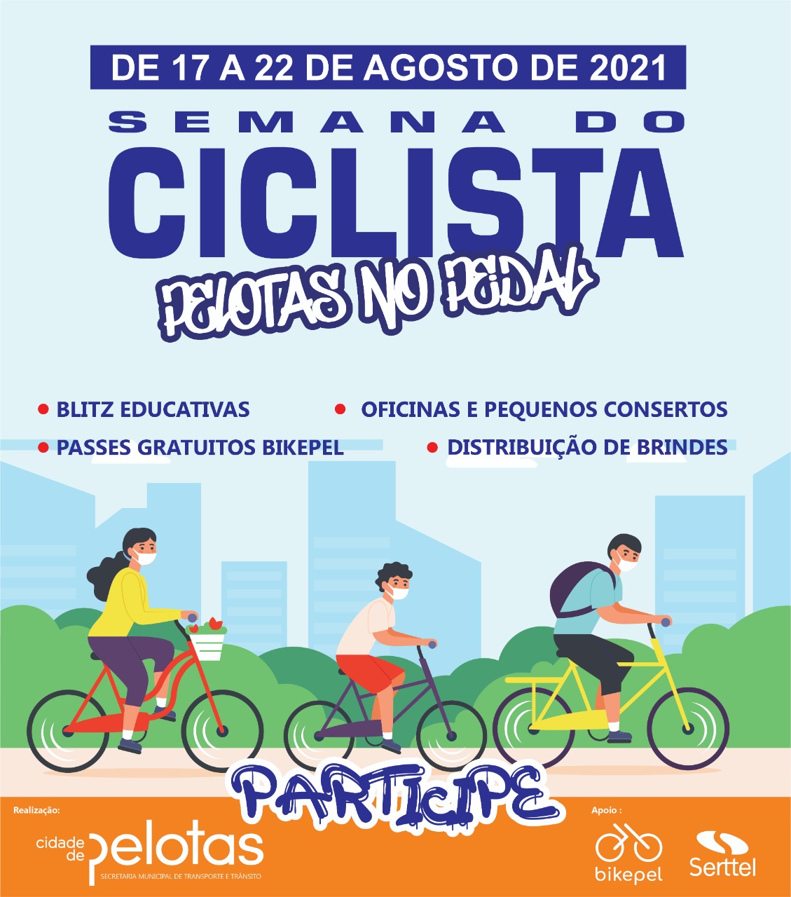 Atividades iniciam-se na terça-feira (17) e vão até o sábado (21), promovidas pela Prefeitura em parceria com a Serttel