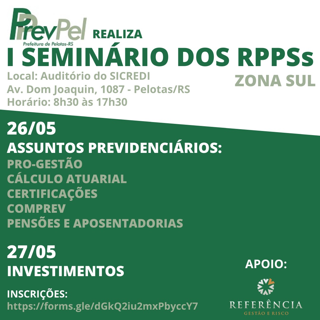 Seminário será realizado nos dias 26 e 27 de maio, na sede do Sicredi, na avenida Dom Joaquim, 1.087