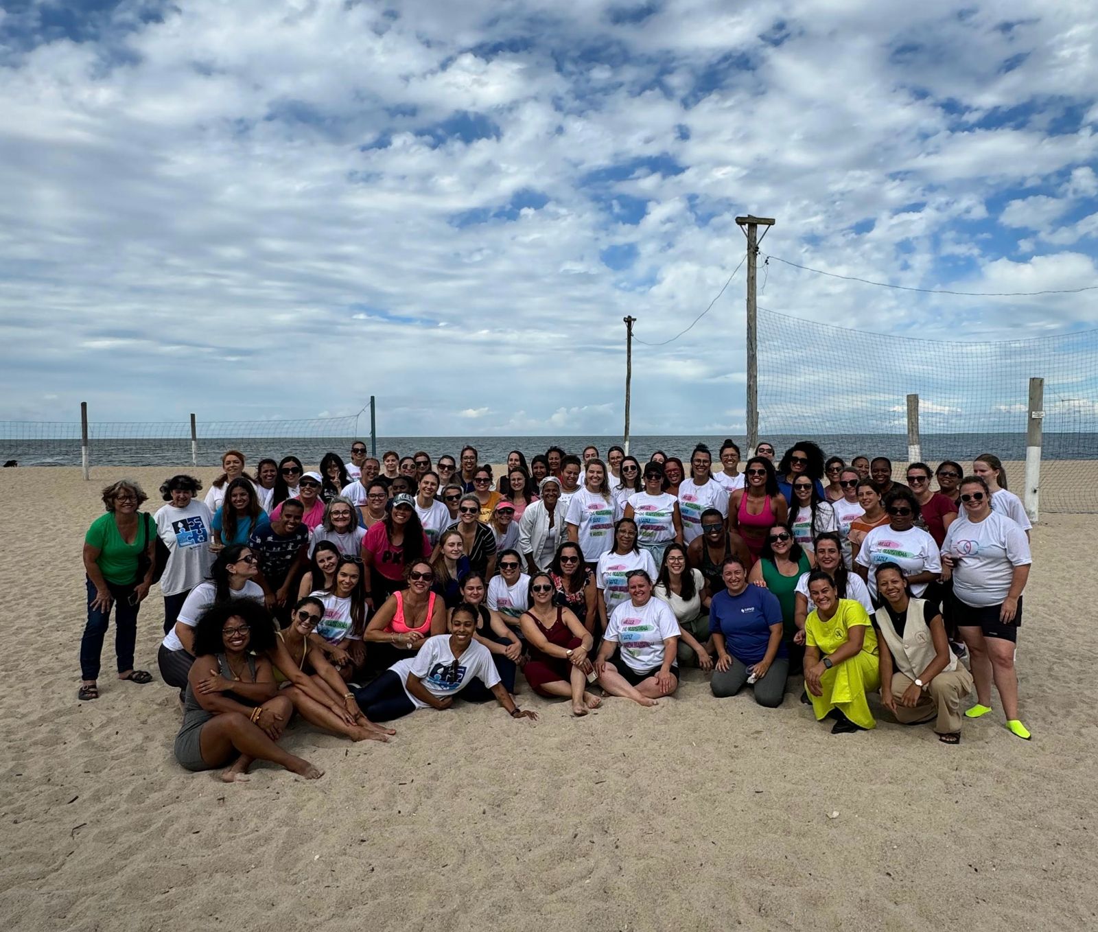 Servidoras da autarquia participaram de diversas atividades ao ar livre na Estação Verão do Sesc, no Laranjal.