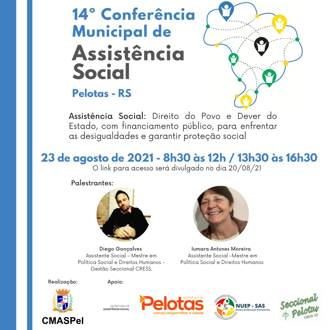 Cras e Creas do Município ficarão fechados para a participação dos servidores no evento