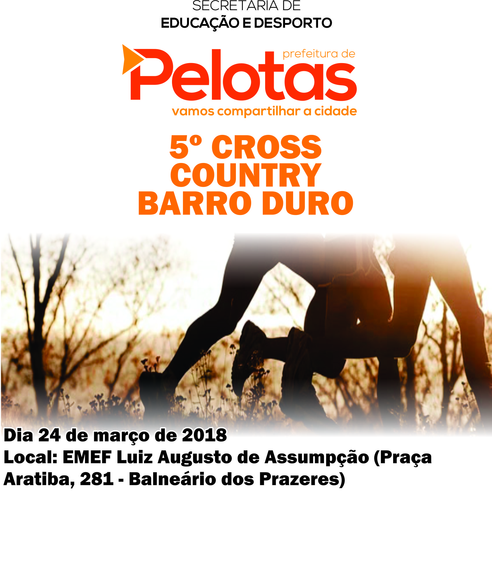 Corrida será no dia 24 de março no Balneário dos Prazeres