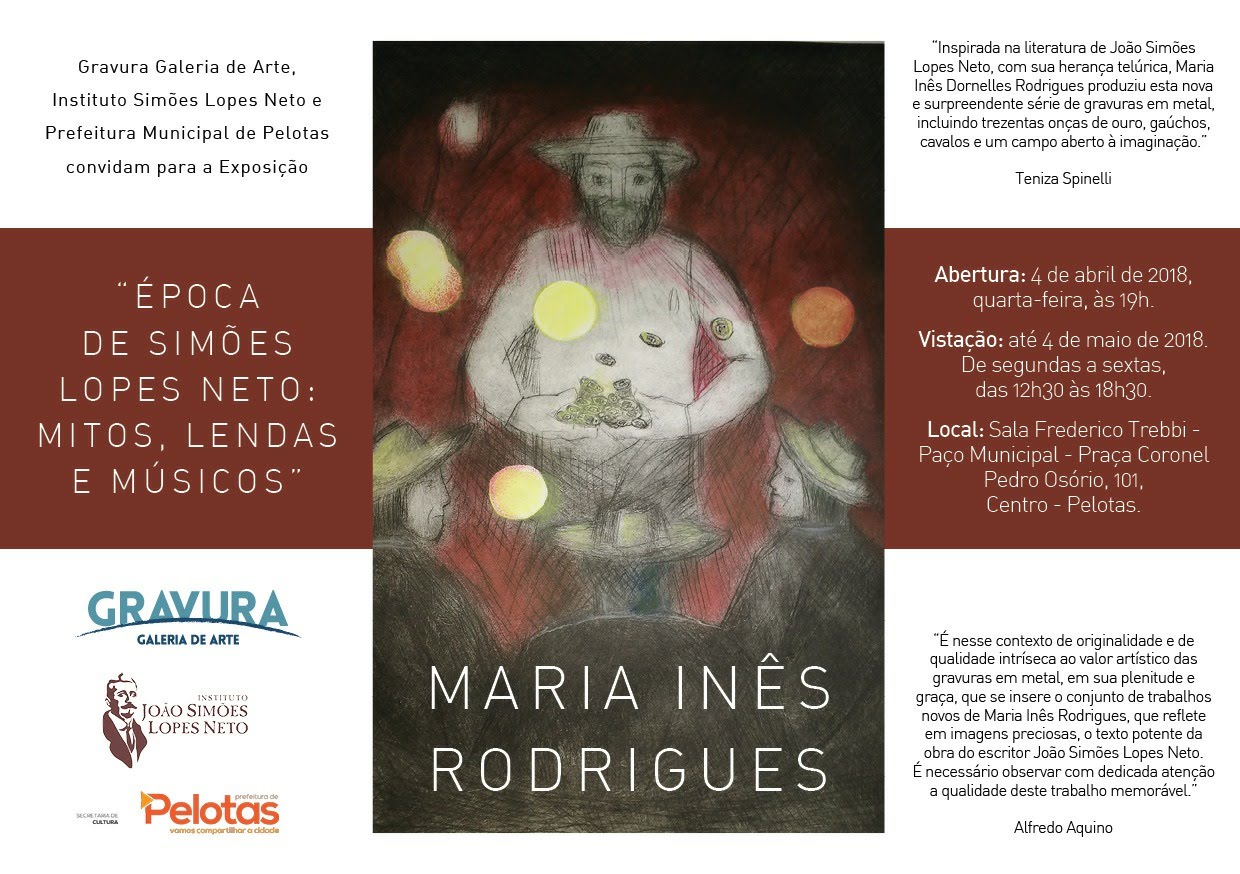 Artista plástica Maria Inês Rodrigues apresenta trabalho inspirado na obra do escritor pelotense