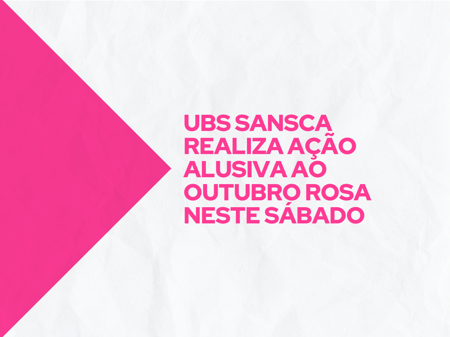 Serão feitas coletas de exames citopatológicos, testes rápidos e solicitação de exames, das 8h até 11h30, e das 13h às 16h30
